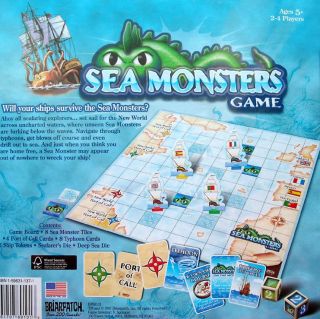 Briarpatch Sea Monster Dice & Card Board Game Will Your Ships Survive 