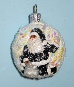 Breen Bejeweled Glittered Black Snowy Santa Exclusive  