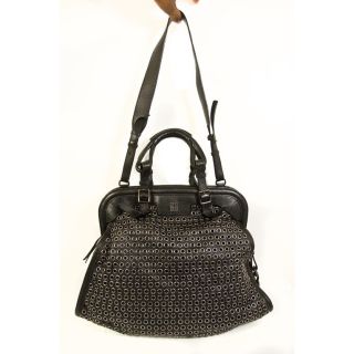 Givenchy Grommet Postino Leather Top Frame Handbag