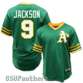 Reggie Jackson Oakland Athletics Cooperstown Green Jersey Mens Sz s 