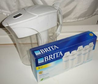 brita pitcher and filters 3 sealed filters new excellent lightly used 
