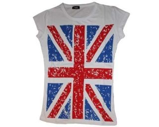 Shirt Union Jack British Flag Cute Women T Shirt UK Great Britain 