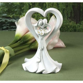 Wedding Cake Toppers Calla Lily Wedding Love Embrace Bride and Groom 