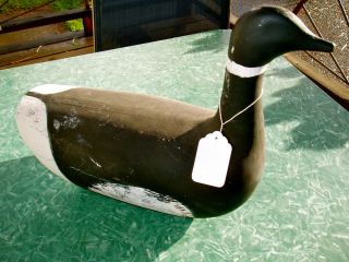 VINTAGE BRANT GOOSE DUCK DECOY HOLLOW WOOD SIGNED SMITH NICE CONDITION 