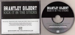 Brantley Gilbert Kick It in The Sticks USA Radio Promo CD