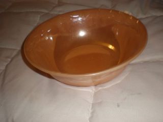 Vintage Fire King Peach Luster Wheat Pattern Round Bowl