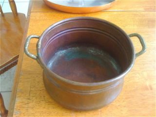   Pot Collectibles Metalware Antiques Cook Chef Copper Brass Bake