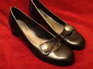 Clarks Womens Brightwood Black Shoes Size 8