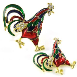 Adorable Colorful Chicken Rooster Hen Pin Brooch P576