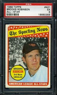 1969 Topps 421 Brooks Robinson PSA 5 All Star 1091