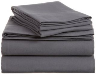 New Cotton Velvet Flannel California King Sheet Set Graphite 100% 