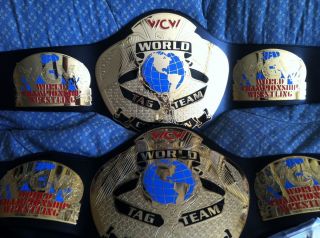WWE WWF ECW WCW Tag Team Wrestling Championship Replica Title Belts 