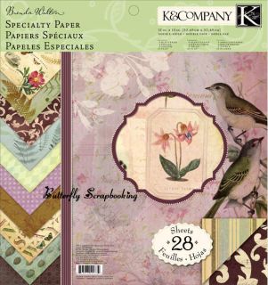 Brenda Walton Flora Fauna Scrapbooking 12x12 Paper Pad 28 Sheets K 