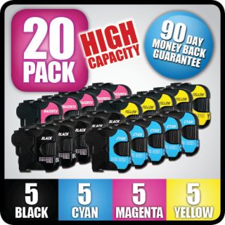 20 Ink for Brother Printer LC65 MFC 5890CN MFC5895CW MFC 6490CW MFC 
