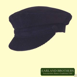 Quality Corduroy Breton Cap Blue s M L XL Captains Hat
