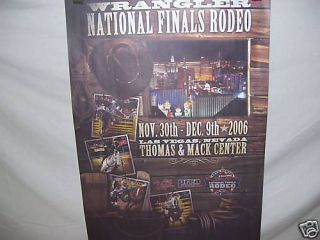 2006 NFR poster rodeo PBR PRCA bull riding gear National Finals NEW 20 