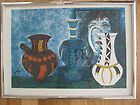AUGUSTIN UBEDA PAINTING LITHOGRAPH LISTED ABSTRACT MOD