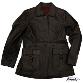 Bridger Lamb Leather Black Womens Small Jacket New