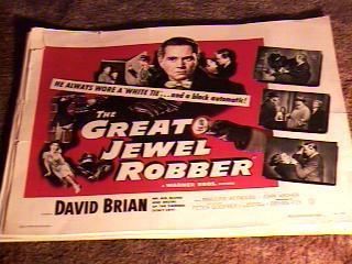 Great Jewel Robber 22x28 Movie Poster 1950 David Brian