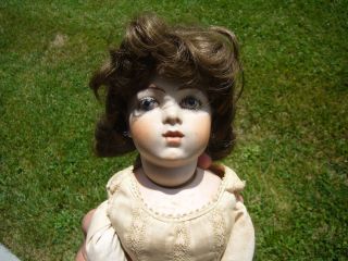 Antique Bru Jne French Doll, No. 8, Closed Mouth, 21 tall, Bisque, No 