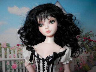   Doll Black Curly Mohair 6 7 Bridgette Wig BJD MSD Iplehouse Bid