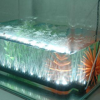 Aquarium Fish Tank White 12LED 31CM Underwater Waterproof Air Bubble 