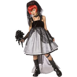 Dark Bride Child Costume Bride Dark Evil Scary Halloween UNDER30 