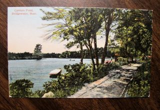 Carvers Pond Bridgewater Massachusetts MA Postcard 1908