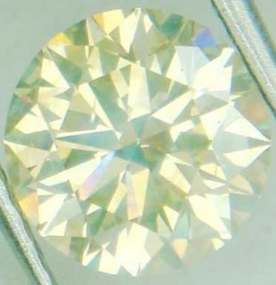 FIERY SLIGHT YELLOW DIAMOND ROUND BRILLAINT 1 10 CTS Loose ECL