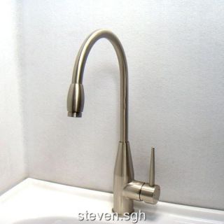 Satin Brushed Nickel Kitchen Sink Faucet Mixer Tap K033