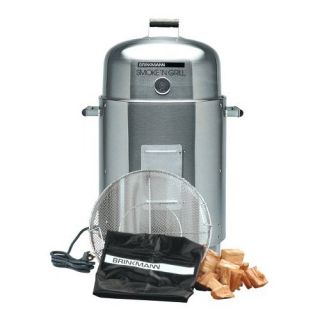 New Brinkmann Stainless Steel Electric Smoker & Grill w/ Cover Basket 