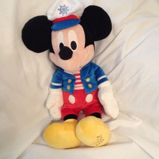 21 Stuffed Disney Plush  Holiday 2009 Sailor Mickey Mouse Doll 