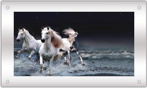 Moving Waterfall Ocean Picture with Light and Sound 770 White Horses 