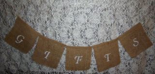 Gifts Wedding Banner Burlap Garland Country Rustic Western Chic 