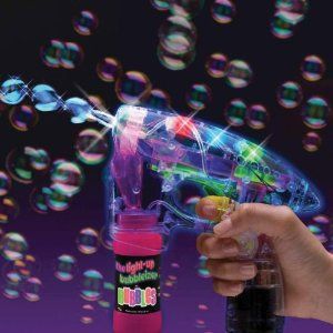 Multi Colored LED Light Show Bubbleizer Bubble Blaster Blower Gun