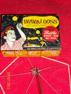 Vintage Bubbaloons Box with Bubble Blowing Toy
