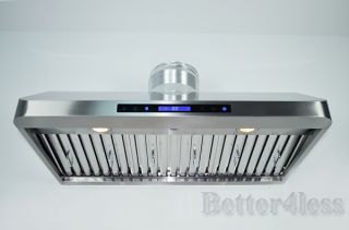   Under Cabinet Stainless Steel Range Hood Stove Vent AK B R01 36