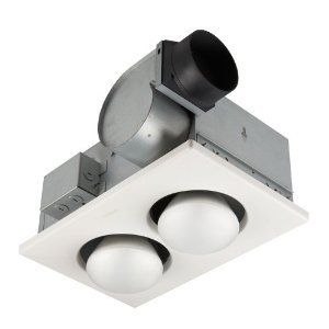 Broan 164 2 Bulb Ventilation Heater Bath Fan with Light