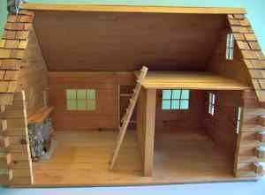 Log Cabin Dollhouse 1 inch Scale Miniature Little House on the Prairie 