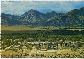buena vista co early town aerial view postcard