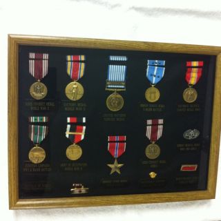 United States Army Bronze Star Medal A Lot Frame And Other Medals