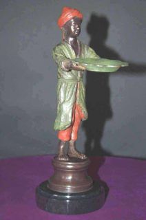 Real Bronze Figurine Blackamoor Moorish Slave Brustolon
