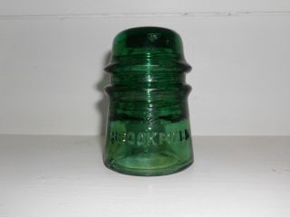  Brookfield Green Glass Insulator