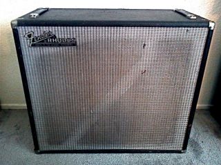 Vintage Fender 2x12 Empty Speaker Cabinet Early 1970s Era Rhodes NICE