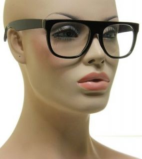   Old Fashion Vintage Style Eyeglasses Black Frame Clear Lens Glasses