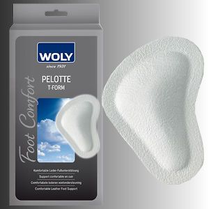 Woly Pelotte T Form Real Leather Foot Insole Supports Arch For Shoes 