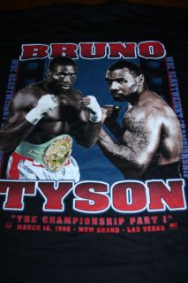 Vintage Mike Tyson V Frank Bruno 1996 Boxing Shirt XL