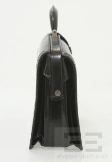 Pratesi Firenze Black Brushed Leather Miss Brunelleschi Handbag