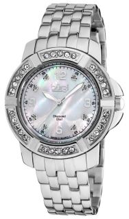 Burgi BUR069SS Stainless Steel Diamond Bracelet Womens Watch