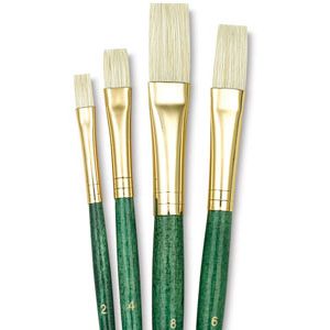 Princeton Brushes Natural Bristle Hair 4 Brush Set Acrylic Oil Stain 